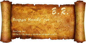 Bogya Roxána névjegykártya
