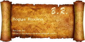 Bogya Roxána névjegykártya