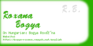roxana bogya business card